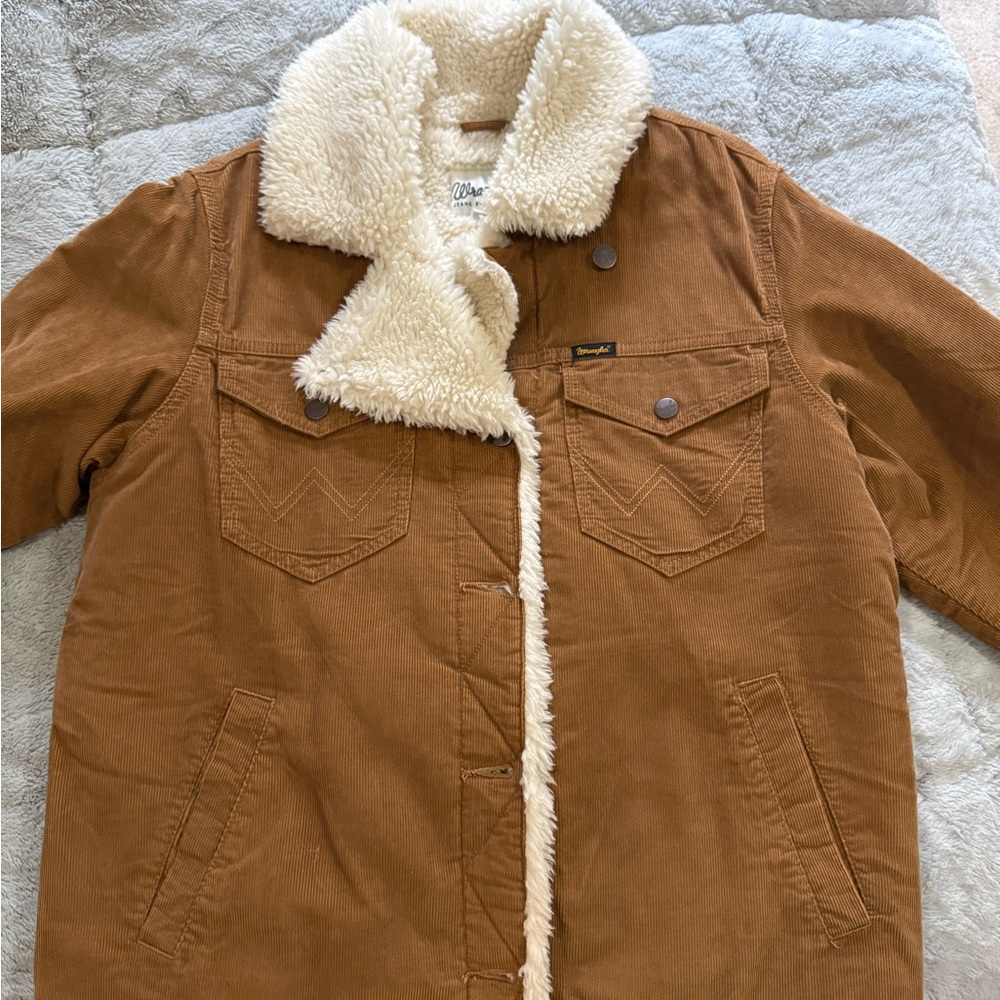 Wrangler Brown Sherpa-Lined Jacket